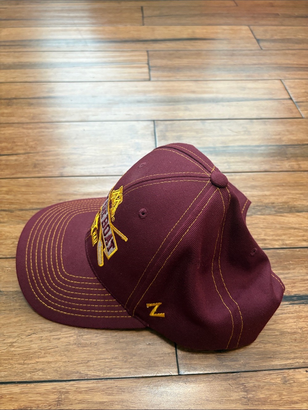 'Row the Boat' Snapback University of Minnesota Gophers Maroon Zephyr Hat Cap - Picture 3 of 7